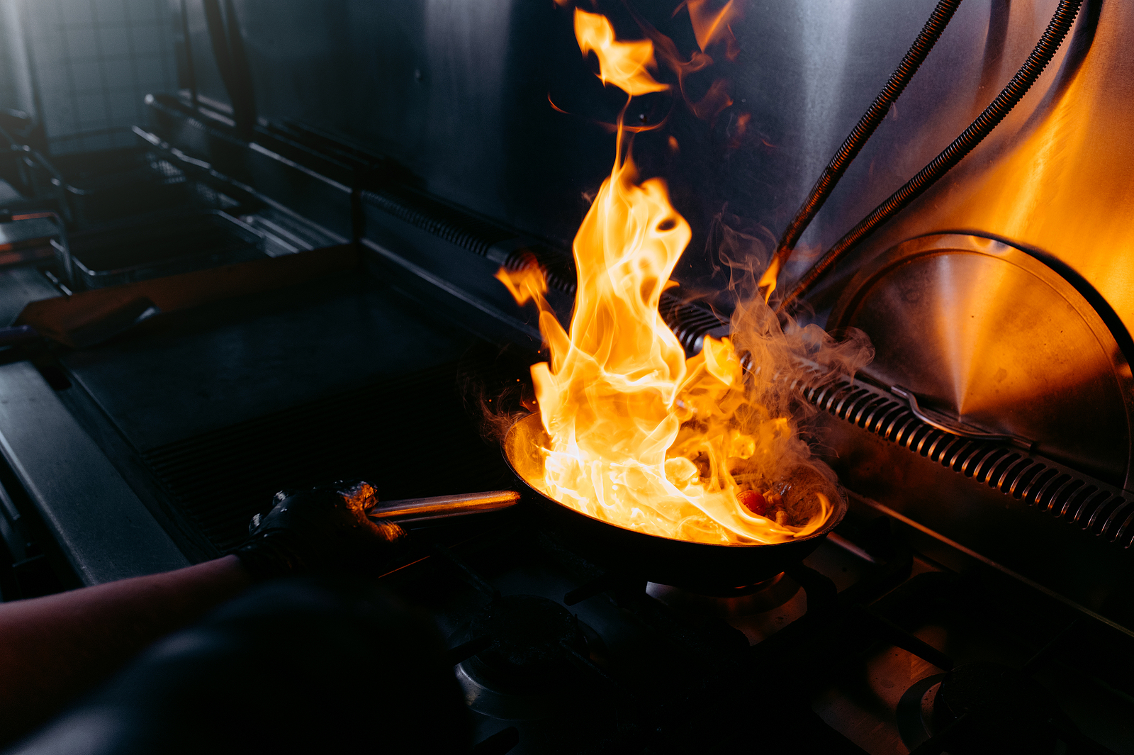 commercial gas safety inspections - Fire in the kitchen