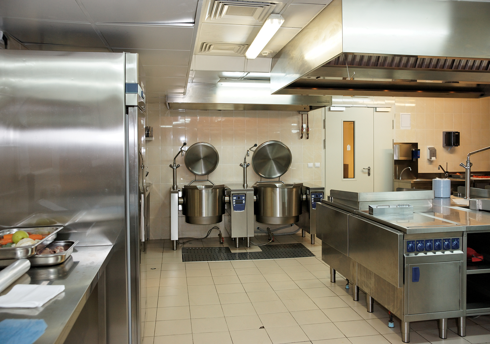 commercial gas installation - Typical kitchen of a restaurant shot in operation